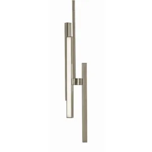 Indra 3 Lights 4 In. LED Pendant Light Satin Nickel Finish