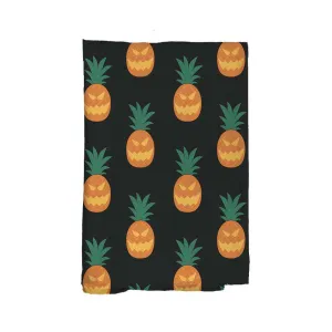Jack O Lantern Pineapple Black Kitchen Towel