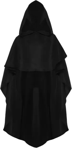 JEATHA Medieval Renaissance Hooded Cloak High-Low Robe Ponchos Capes for Kids Halloween Fancy Dress Up