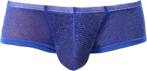 JEsilunmaMY Low Waist Boxer Briefs for Men Mesh Sheer U Convex Pouch Underwear See Through Breathable Panties Shorts Swimwear
