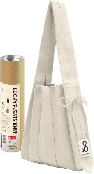 JOSEPH & STACEY Lucky Pleats Knit BagSolid S | Sustainable Foldable Women's Tote Bag | Lightweight Minimalist Everyday Bag
