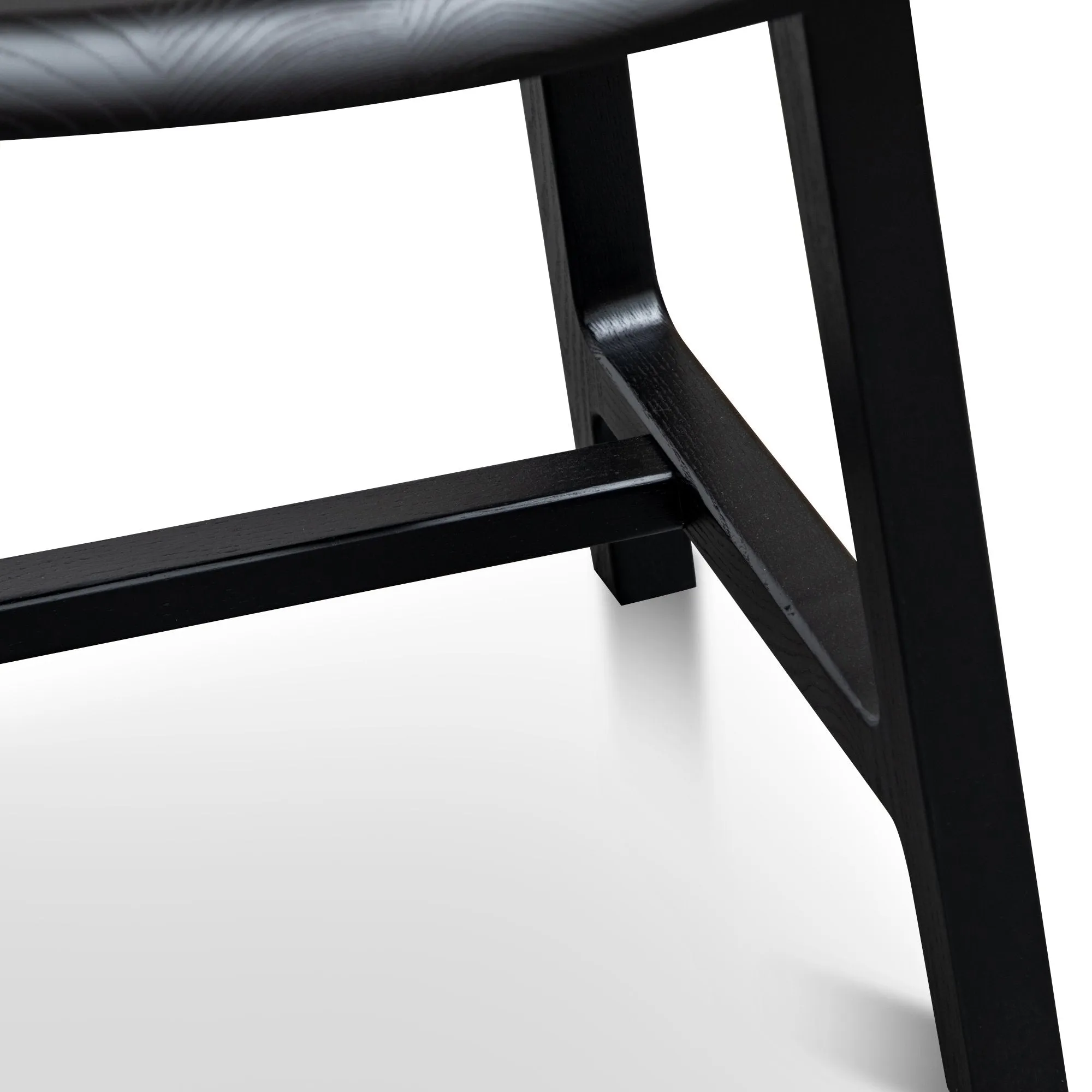 Judy 45cm Ash Wood Low Stool - Black