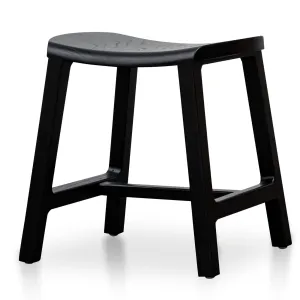 Judy 45cm Ash Wood Low Stool - Black