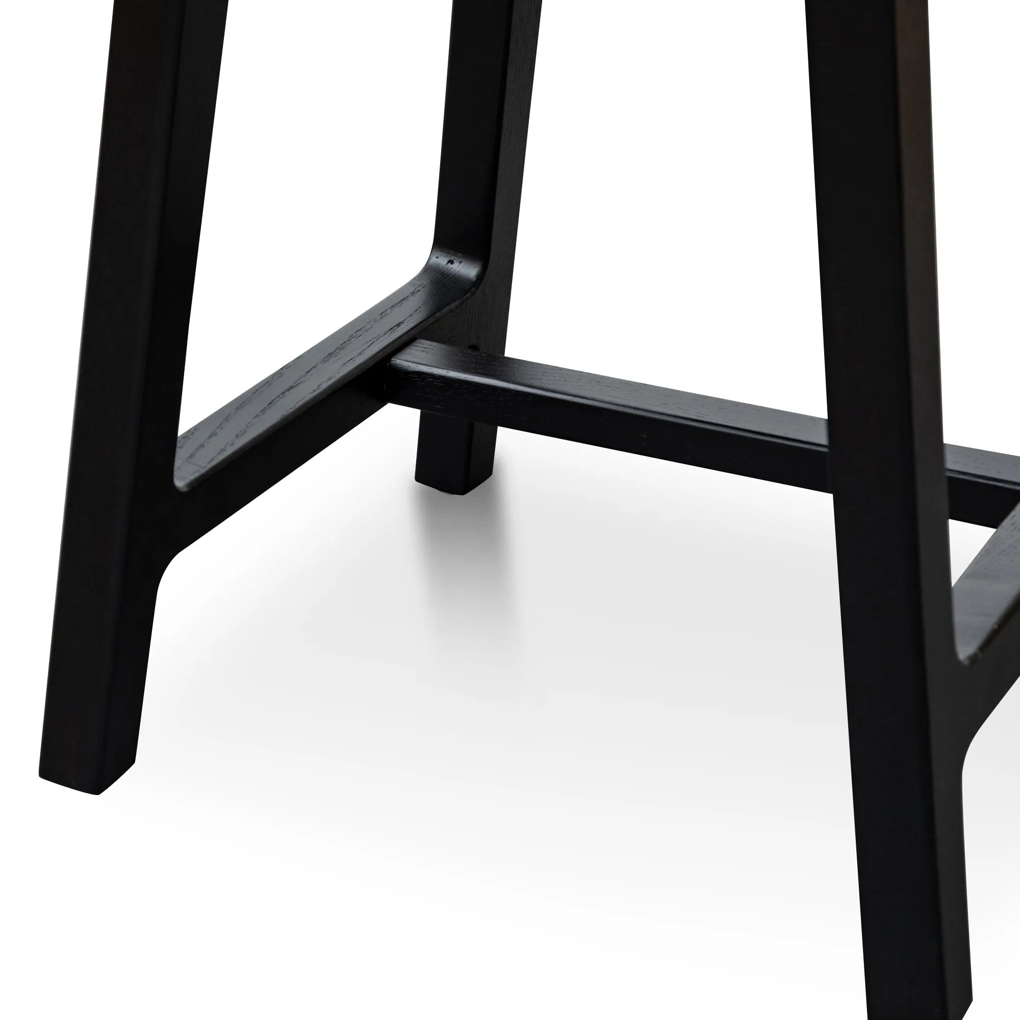 Judy 45cm Ash Wood Low Stool - Black