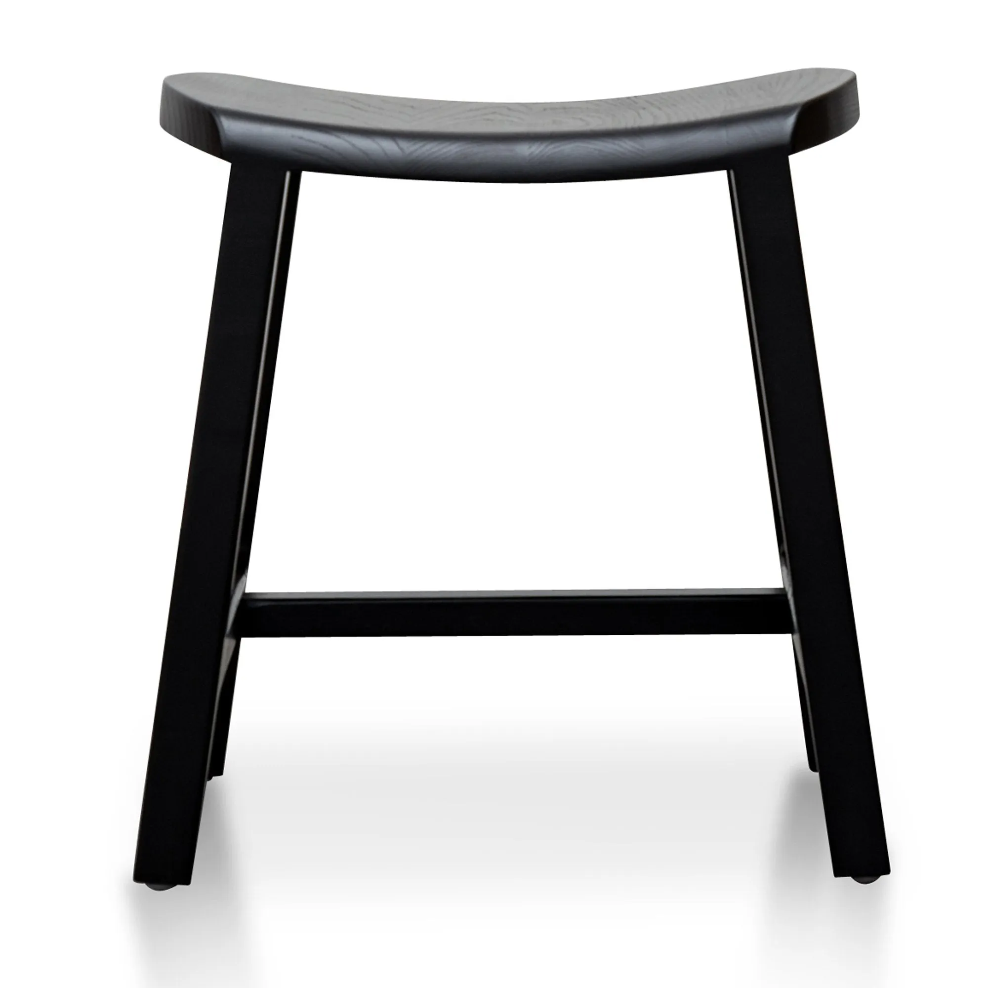 Judy 45cm Ash Wood Low Stool - Black