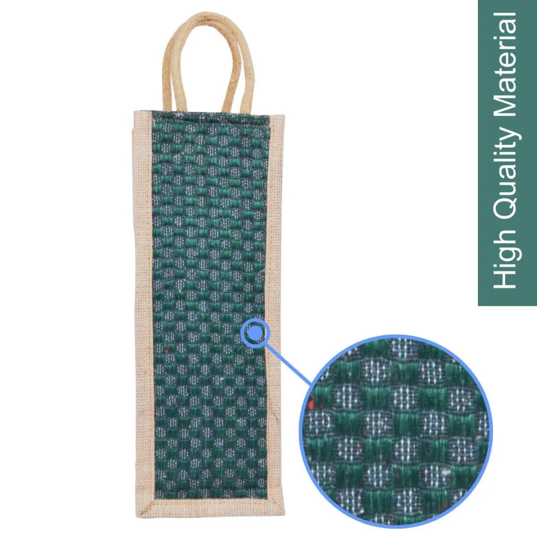 Jute Water Bottle Carry Bag, Bottle Cover Bag for Men & Women (Design & Color May Vary)