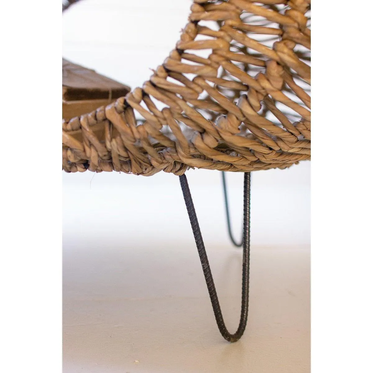 Kalalou - Woven Oval Coffee Table With Open Storage