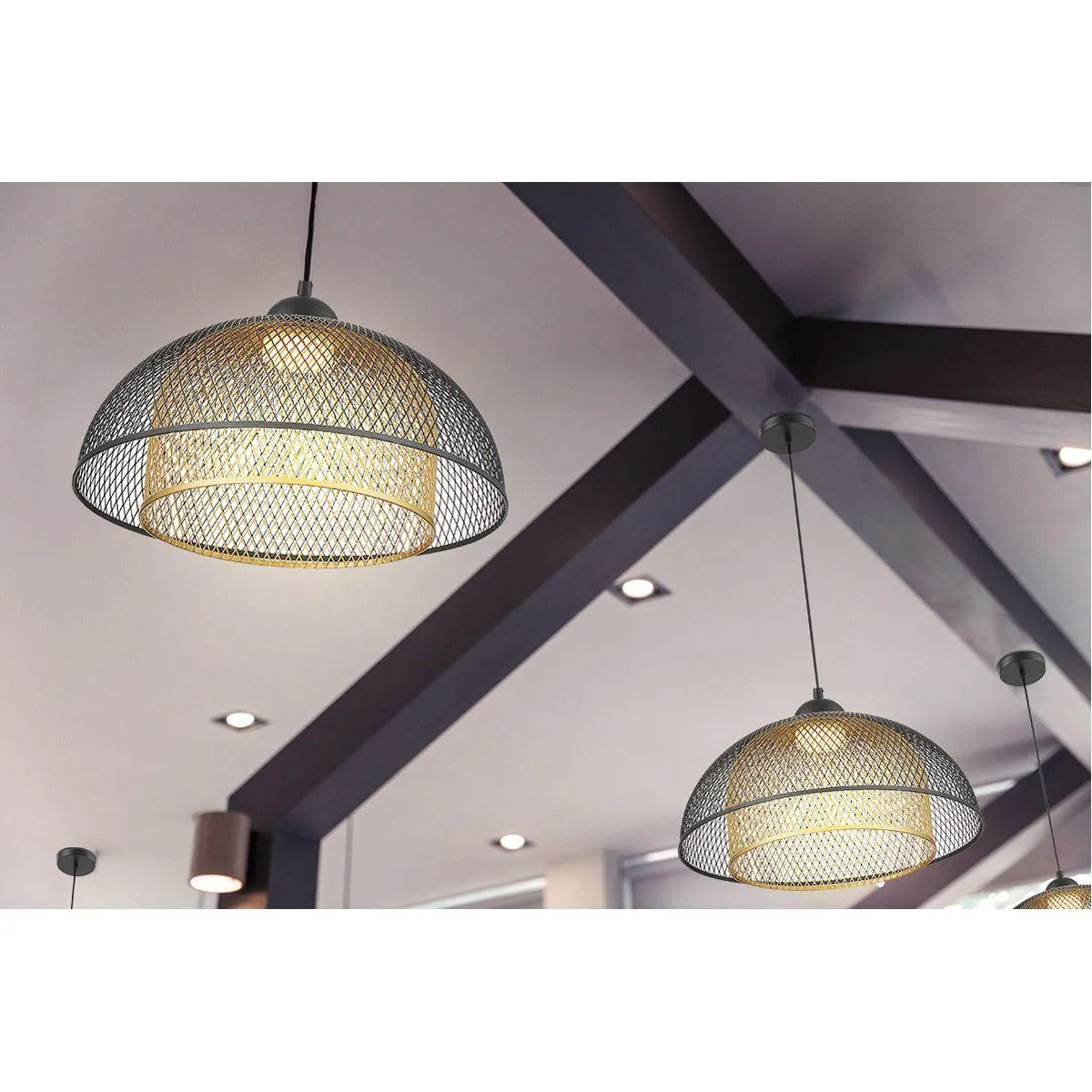 Kenmore 16 in. LED Pendant Light Black Finish