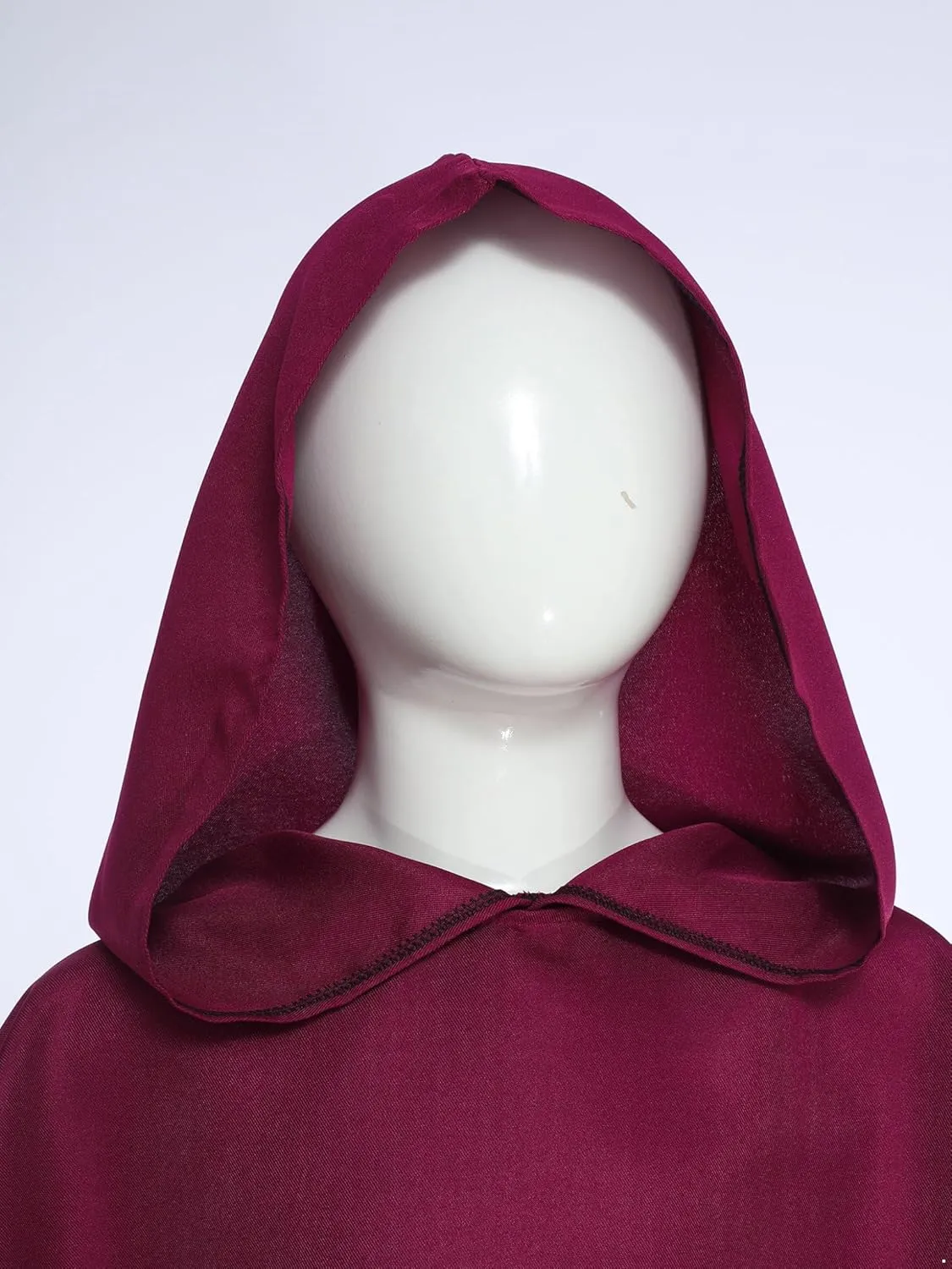 Kids Boys Girls Medieval Renaissance Pullover Wrap Hooded Cloak High-Low Robe Ponchos Capes Halloween Costume