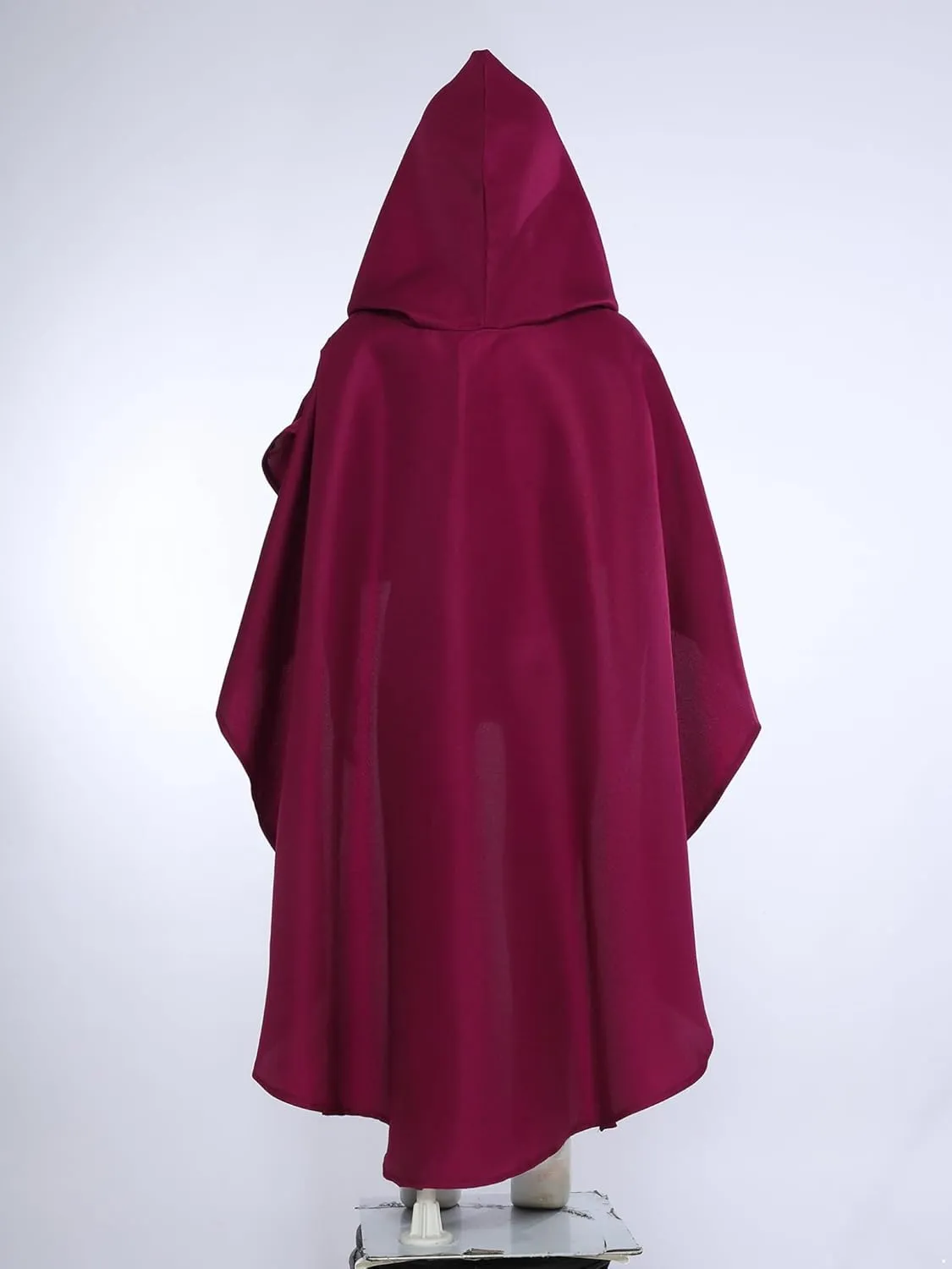 Kids Boys Girls Medieval Renaissance Pullover Wrap Hooded Cloak High-Low Robe Ponchos Capes Halloween Costume