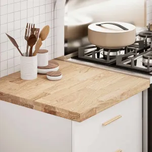Kitchen Worktop 60x63.5x4 cm Solid Wood Oak Rectangular