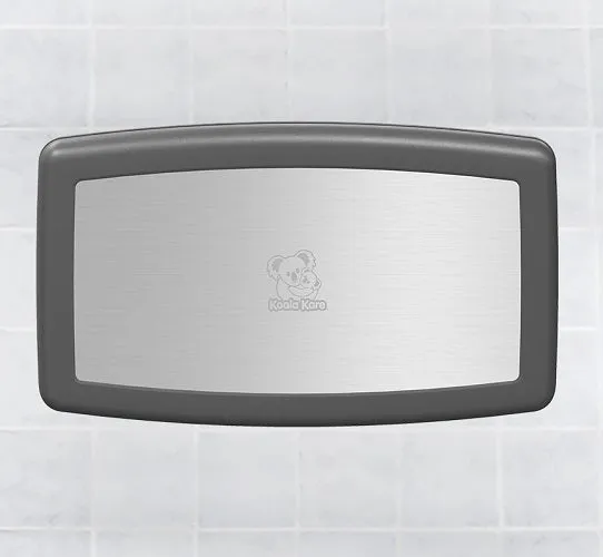Koala Kare® KB300-01SS - Surface Horizontal Grey Baby Changing Station with Stainless Steel Veneer (Newest Generation)