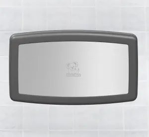 Koala Kare® KB300-01SS - Surface Horizontal Grey Baby Changing Station with Stainless Steel Veneer (Newest Generation)