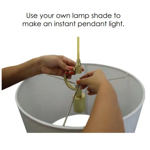 Lamp Shade Pendant hardware kit - 2 Light
