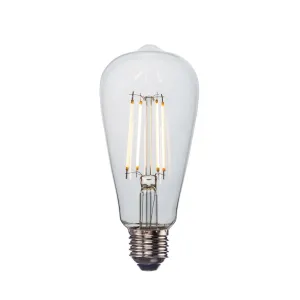 LED Edison Dimmable Bulb - 8W E27 Pear ST64 - Clear