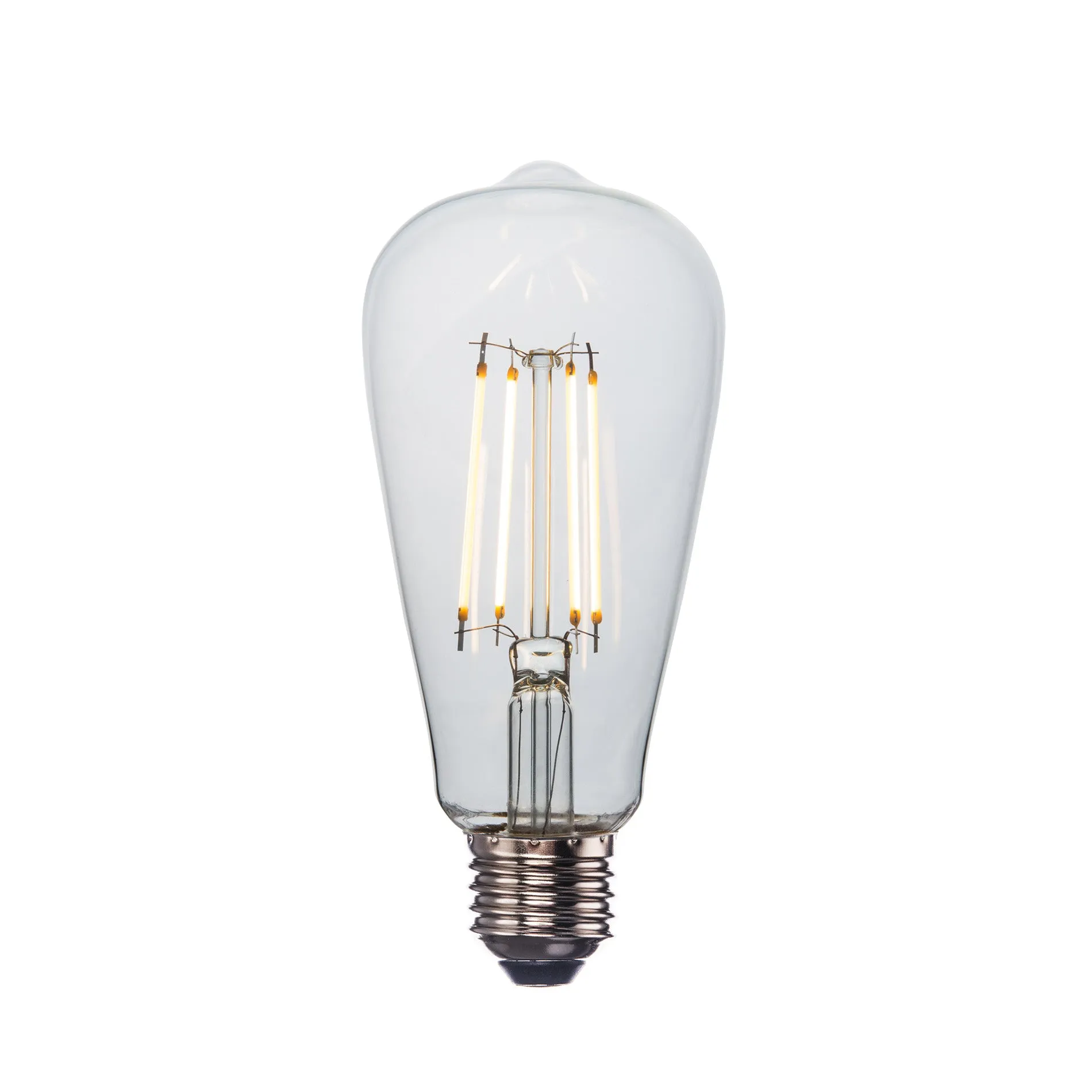 LED Edison Dimmable Bulb - 8W E27 Pear ST64 - Clear