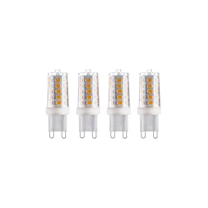 LED Glass Dimmable Bulb - 3.7W 2 Pin Capsule G9 - Clear - Pack of 4