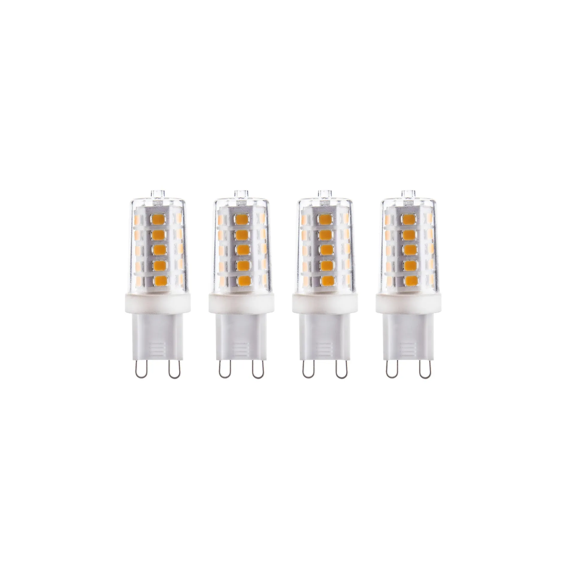 LED Glass Dimmable Bulb - 3.7W 2 Pin Capsule G9 - Clear - Pack of 4