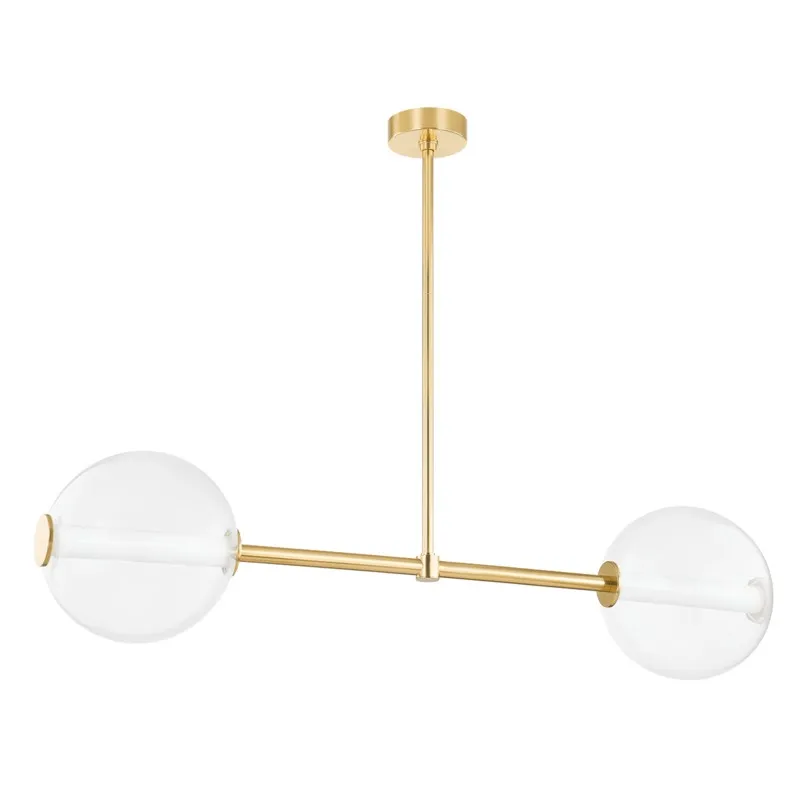 LED Island Pendant from the Richford Collection in Aged Brass Finish by Hudson Valley