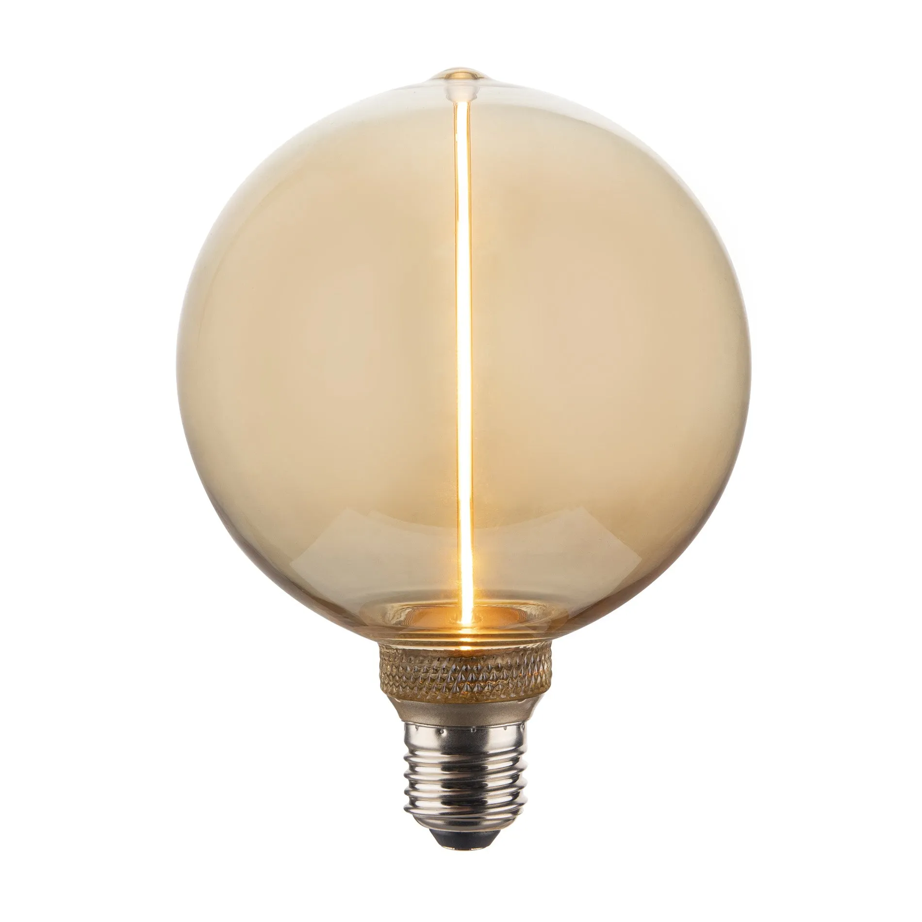 LED Single Filament Dimmable Bulb - 3.5W E27 Globe G125 - Amber