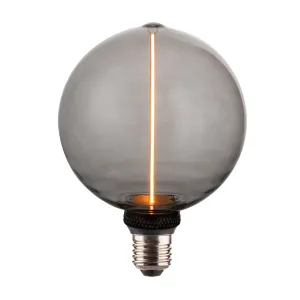 LED Single Filament Dimmable  Bulb - 3.5W E27 Globe G125 - Smoke