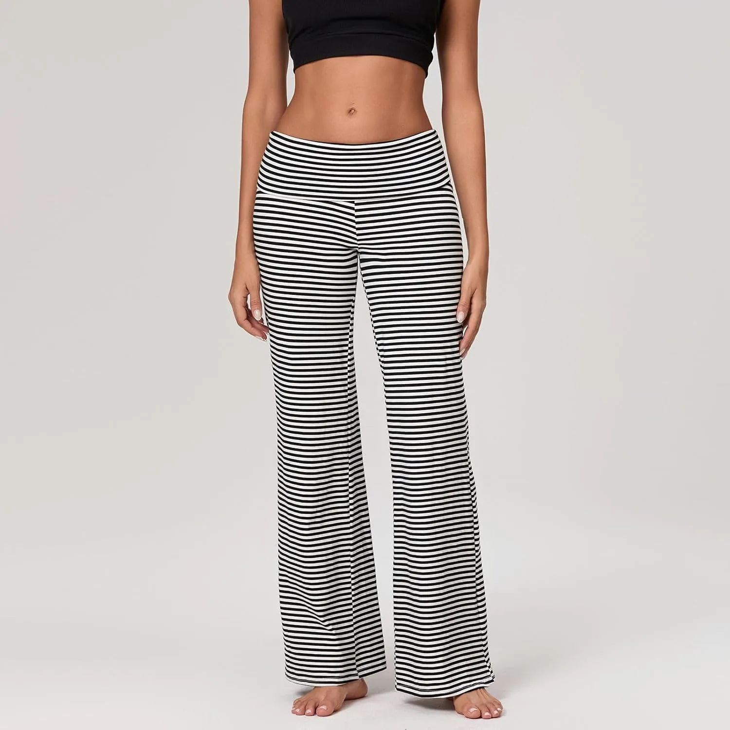 LILTWIST Fold Over Yoga Pants Women Y2k Flare Lounge Leggings Cute Low Rise Bell Bottom Leggings Wide Leg Bootcut Sweatpants