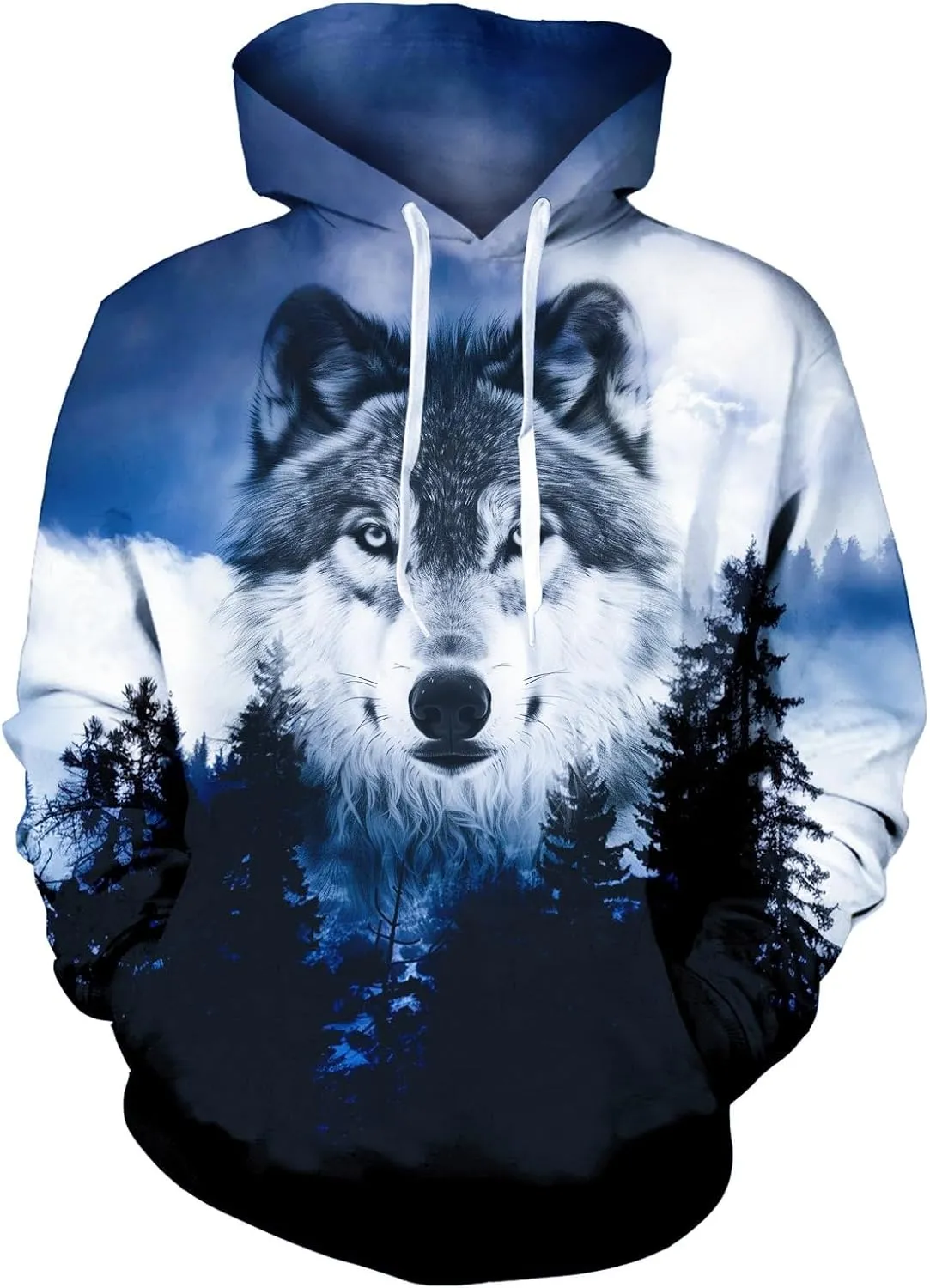 Loveternal Mens Womens Fleece Liner Hoodies Novelty Graphic Pullover Hooded Sweatshirts