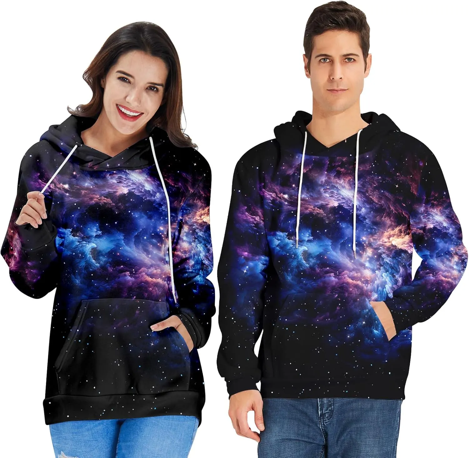 Loveternal Mens Womens Fleece Liner Hoodies Novelty Graphic Pullover Hooded Sweatshirts