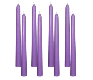 LUCES Paraffin Wax Purple Tall Taper Stick Candles Pillar Smokeless Dripless Scented for Party Home Dinner Table Decor Set of 8 Burn Time 8 Hour