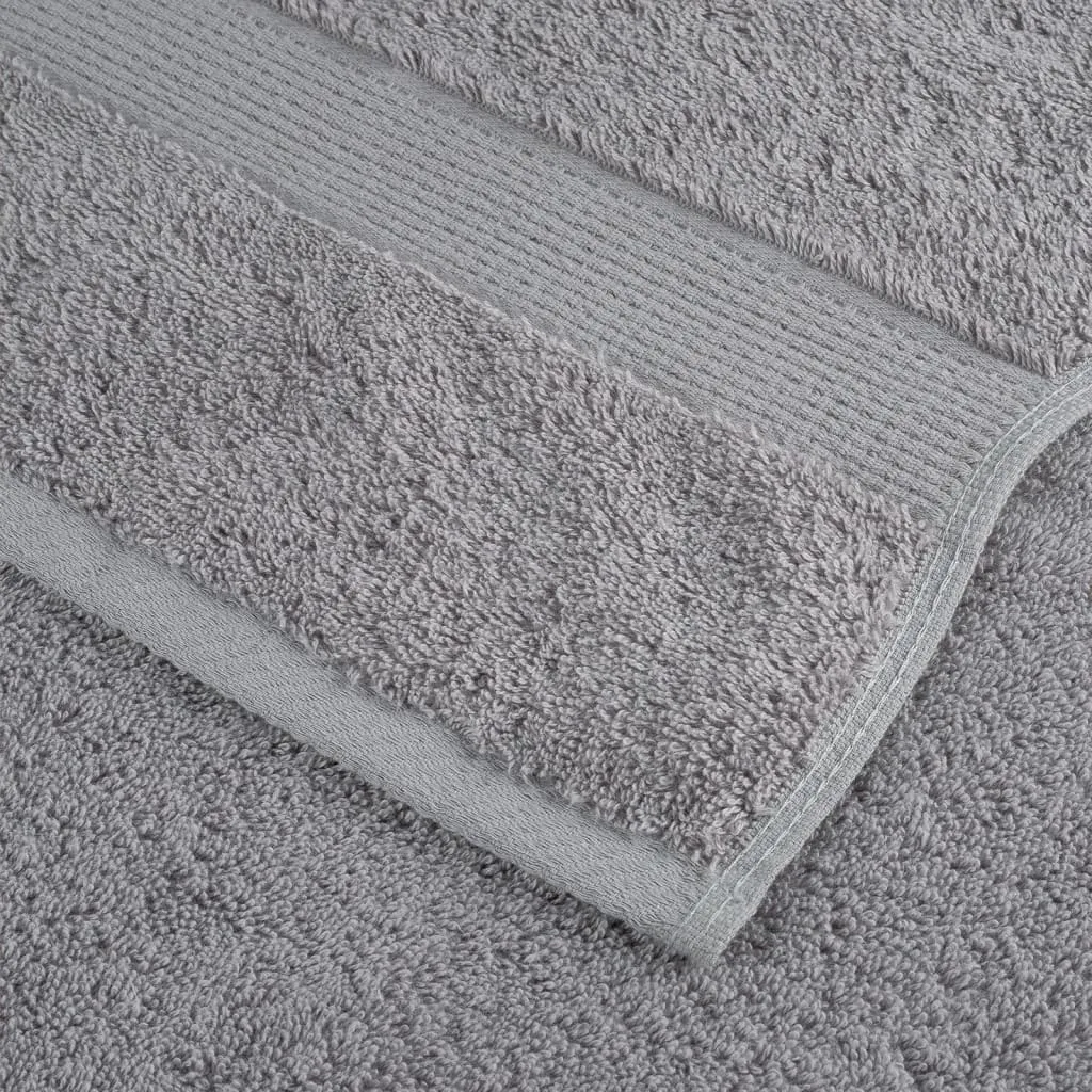 Luxurious vidaXL 8 Piece Premium Towel Set SOLUND Grey 600 gsm - Ultra-Soft, Highly Absorbent, OEKO-TEX Certified Cotton Towels