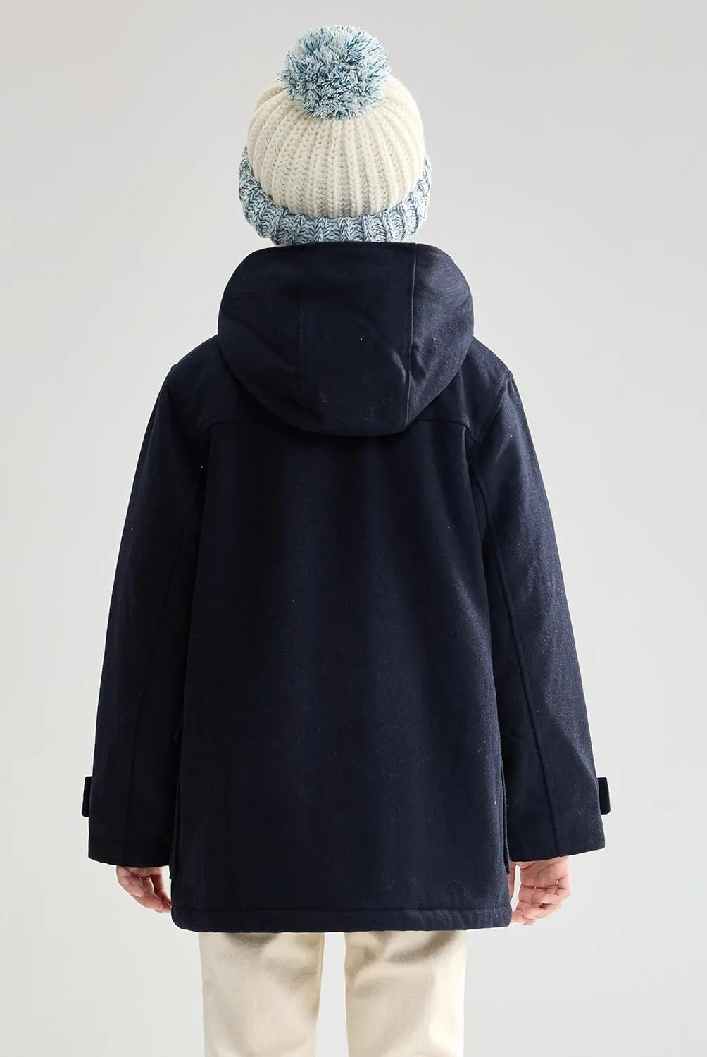 maoo garden Boys Winter Wool Coat Dress Peacoat Kids Heavy Sherpa Jacket Hooded Warm Thicken Windproof Overcoats