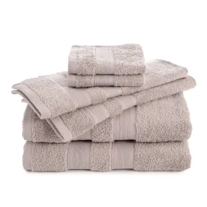 Martex Clean Essentials Solid Low Lint 6-Pack Towel Set