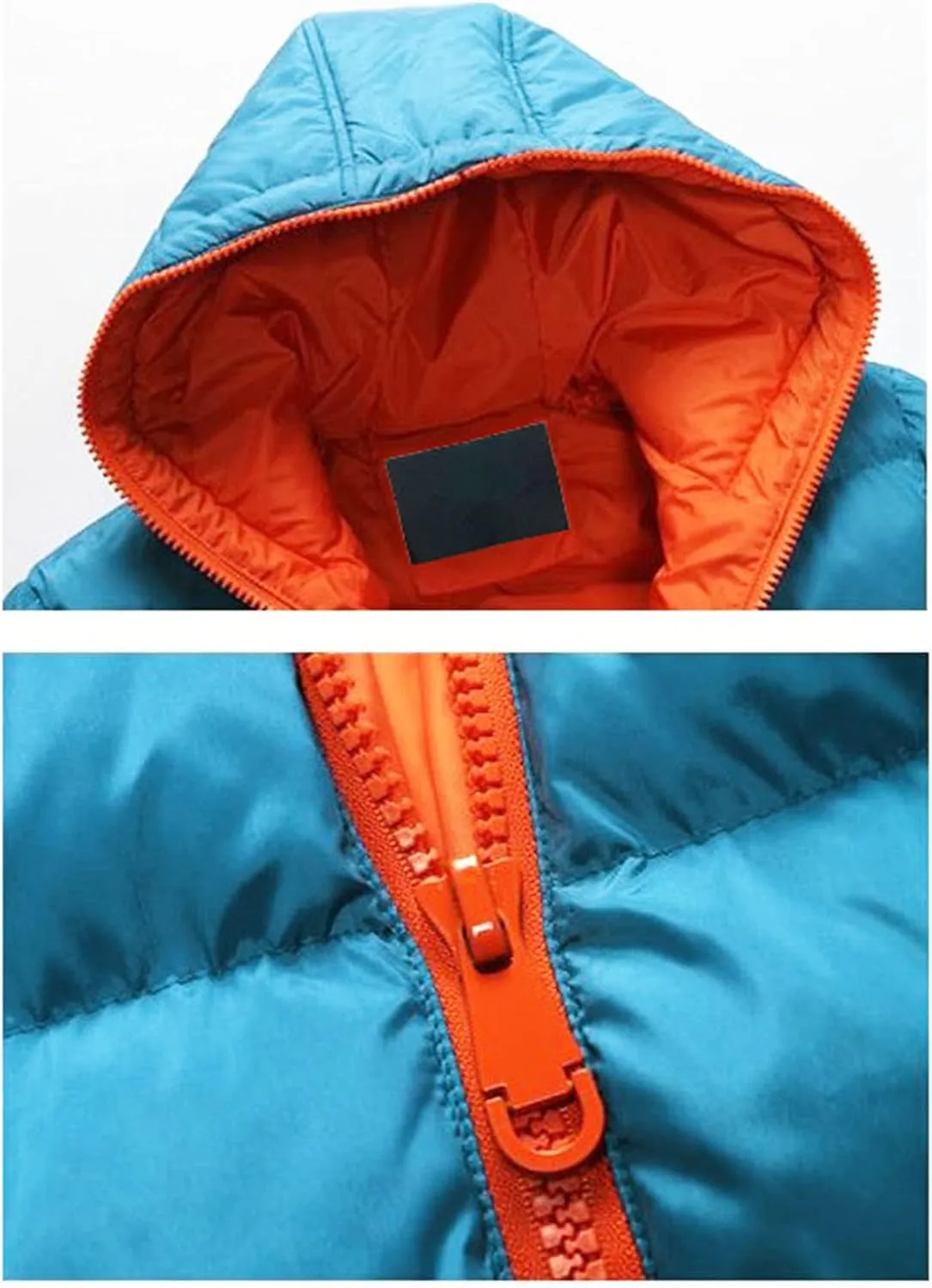 Men's Color Winter Hooded Jacket Casual Warm Cotton-Padded Jacket Coat Male Quilted Thick Hooded Jacket With Hood