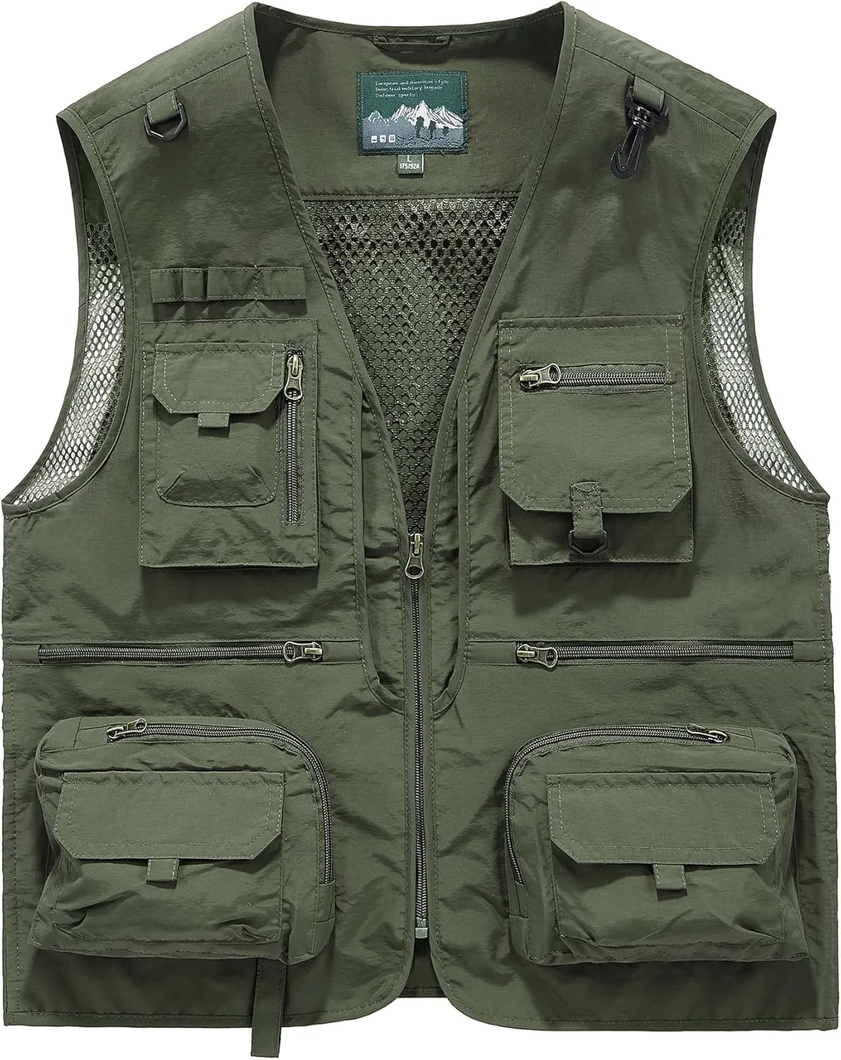 Men's Outdoor Fishing Work Safari Travel Photo Cargo Vest Outdoor Fishing Vest
