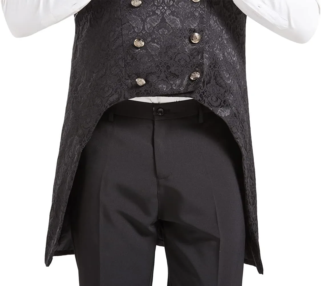 Mens Victorian Suit Vest Steampunk Gothic Medieval Waistcoat Costume