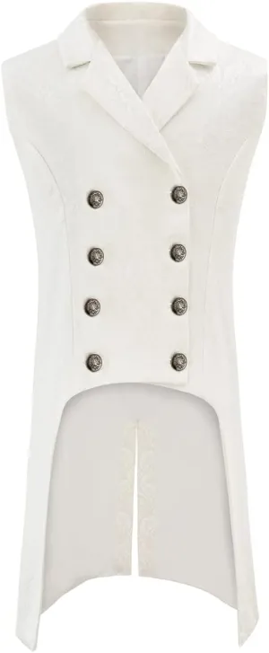 Mens Victorian Suit Vest Steampunk Gothic Medieval Waistcoat Costume
