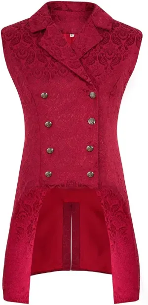 Mens Victorian Suit Vest Steampunk Gothic Medieval Waistcoat Costume