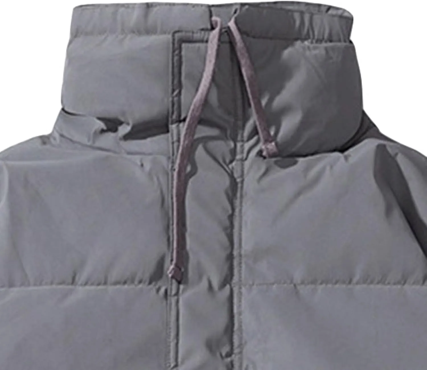 Men's Winter Cotton Padded Jacket Casual Quilted Stand Collar Coat Male Warm Zipper Reflective Drawstring Jacket