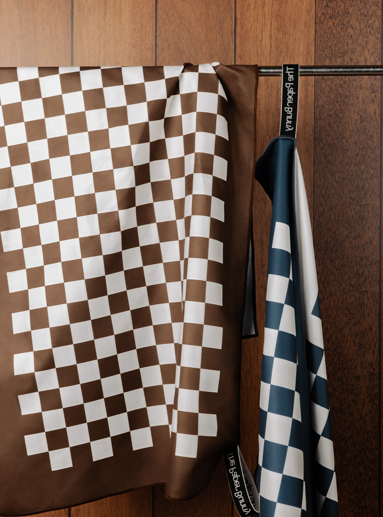 Mini Travel Towel (Checkered Cocoa)
