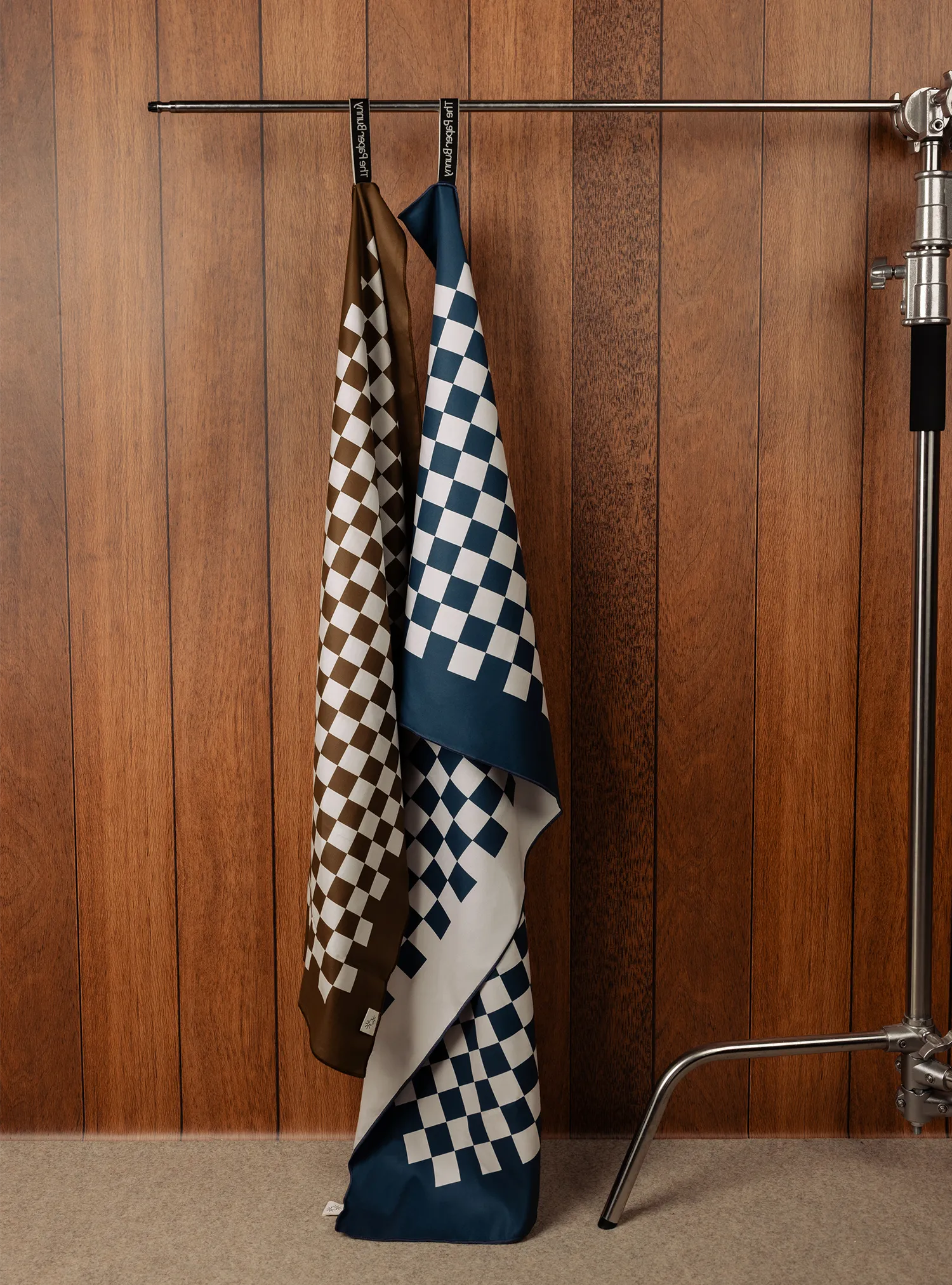 Mini Travel Towel (Checkered Cocoa)