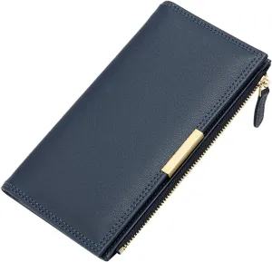 Minimalist Leather Front Pocket Wallets for Women Small Pu Leather Wallet Bag Women's Convely Essential Wristlet