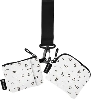 Minimalist Symbol Pattern Wristlet Wallets for Women, Mini Coin Purse Portable Keychain Wallets for Women