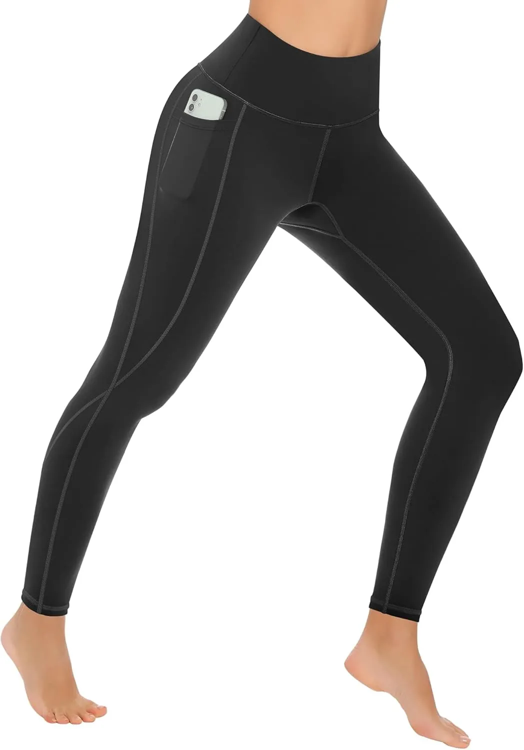 MIRITY 4 Pack Yoga Leggings with Pockets for Women - High Waist Tummy Control Pants for Workout