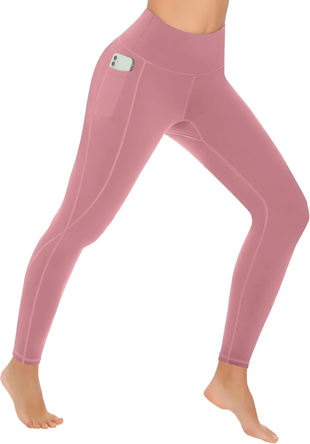 MIRITY 4 Pack Yoga Leggings with Pockets for Women - High Waist Tummy Control Pants for Workout