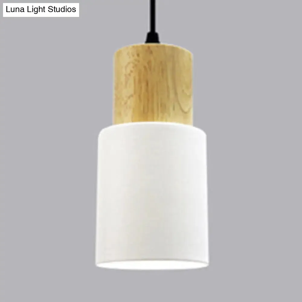 Modern Metal and Wood Hanging Lamp - 1 Light Pendant for Office Hallways