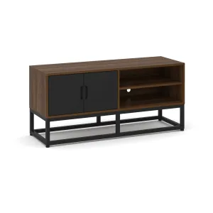 Monarch Modern Tv Stand 2 Door Mdf Entertainment Center With Metal Base Durable
