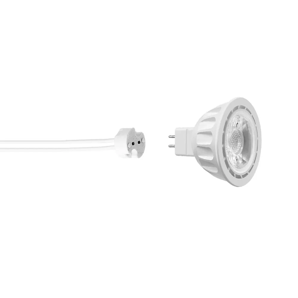 MR16 Round Lamp Socket with Male Banana Plug