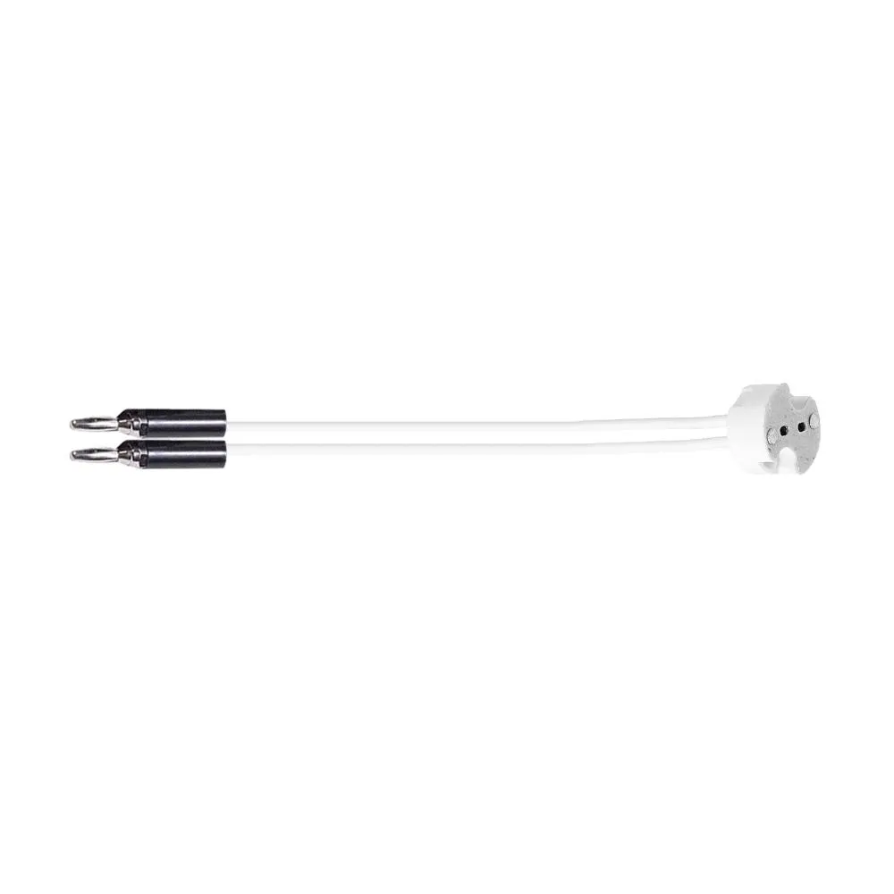 MR16 Round Lamp Socket with Male Banana Plug