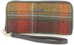Mucros Weavers Tweed Zippered Wallet & Wristlet