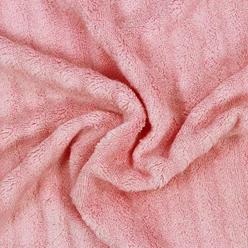 Mush Bamboo 3 PieceTowels Set | Ultra Soft, Absorbent and Antimicrobial 600 GSM (Bath Towel, Hand Towel and Face Towel) Perfect for Daily Use and Gifting (Pink)